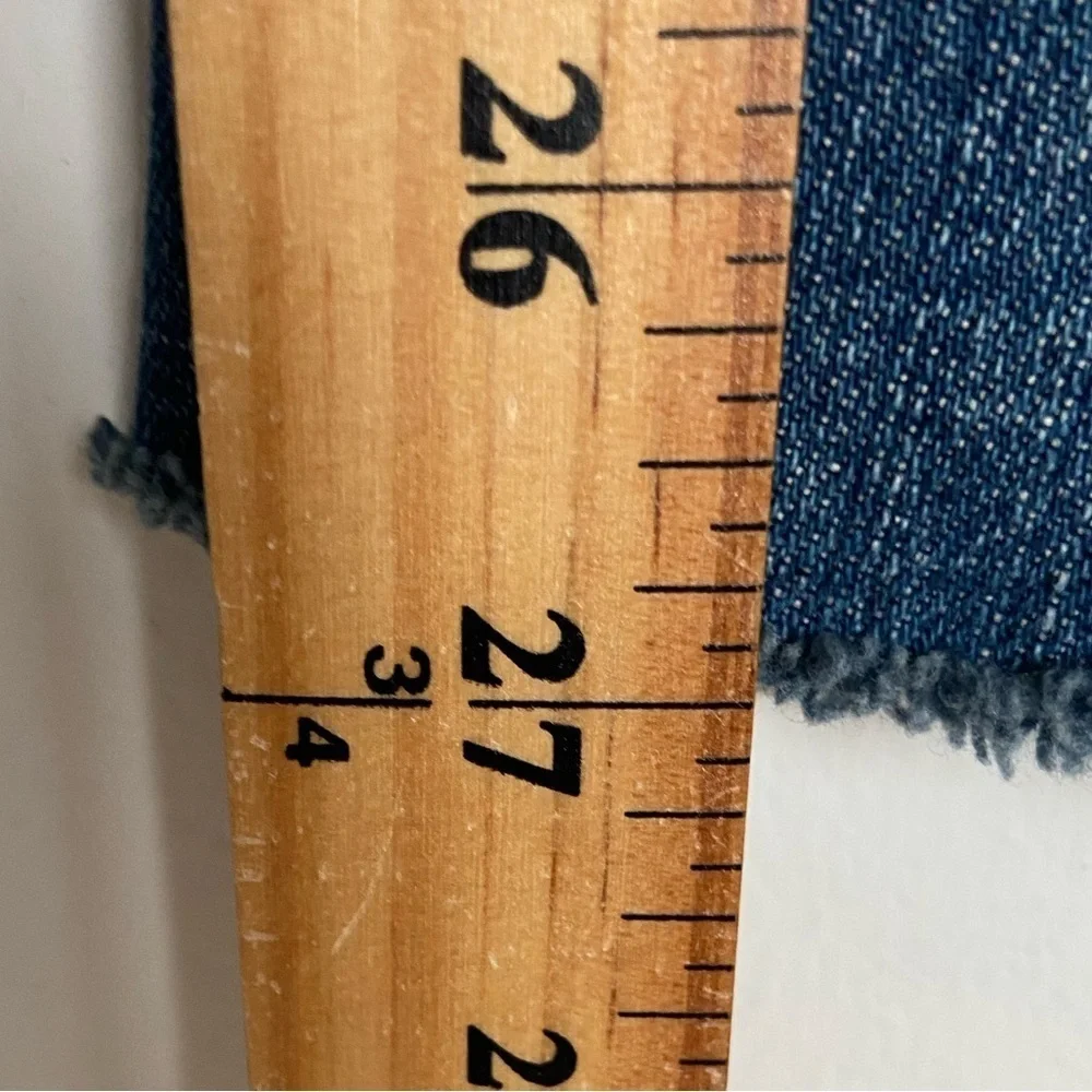 Guess Pasadena Men's Straight Leg Jeans Size 36 Distressed Flap Pockets Blue